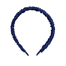 Load image into Gallery viewer, 100% Mulberry Silk Headband -SPOIL ME Navy Blue Silk Hair Band