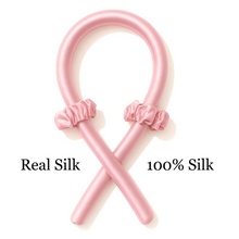 Load image into Gallery viewer, 100% Mulberry Silk Heatless Hair Curling Ribbon – SPOIL ME Silk Silk Curl Rod, Pink Colour