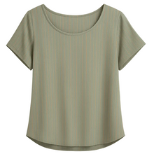 Load image into Gallery viewer, Women’s Pure Silk Short Sleeve Blouse - SPOIL ME Silk Top Simple Design & Cooling Feel