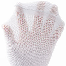 Load image into Gallery viewer, Close-up detail of the breathable mesh texture of silk ankle socks, showing the airy knit structure.