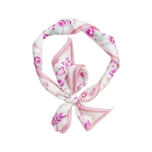 Load image into Gallery viewer, 100% Silk Ribbon Scarf -SPOIL ME Silk Scarf Flora Print