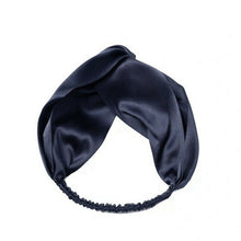 Load image into Gallery viewer, silk hari band navy blue