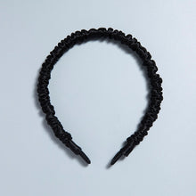 Load image into Gallery viewer, black silk headband