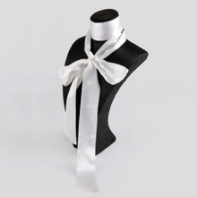 Load image into Gallery viewer, spoil me white silk skinny scarf