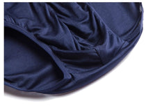 Load image into Gallery viewer, 100% Mulberry Silk Men&#39;s Brief Underwear - SPOIL ME Men Silk Knit Slip Navy
