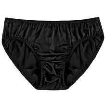 Load image into Gallery viewer, 100% Mulberry Silk Men&#39;s Brief Underwear - SPOIL ME Men Slip Underwear Black
