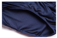Load image into Gallery viewer, 100% Mulberry Silk Men&#39;s Brief Underwear - SPOIL ME Men Silk Knit Slip Navy
