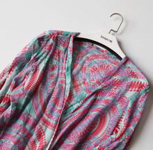 Load image into Gallery viewer, 100% Mulberry Silk Cardigan for Women -SPOIL ME Jungle Jewel
