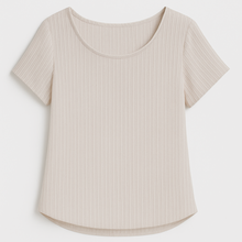 Load image into Gallery viewer, Women’s 100% Pure Silk Short Sleeve Blouse - SPOIL ME Silk Top Simple Design &amp; Cooling Feel
