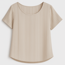 Load image into Gallery viewer, Women’s 100% Pure Silk Short Sleeve Blouse - SPOIL ME Silk Top Simple Design &amp; Cooling Feel
