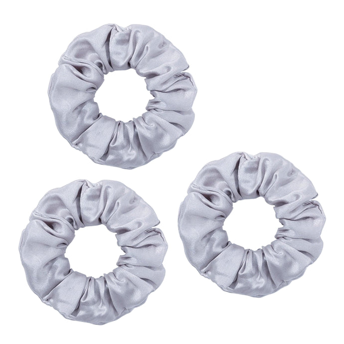 real silk scrunchies silver grey bulk australia