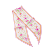 Load image into Gallery viewer, 100% Silk Ribbon Scarf -SPOIL ME Silk Scarf Flora Print
