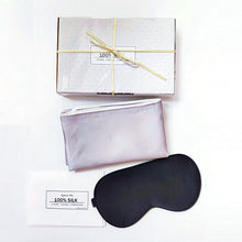 Load image into Gallery viewer, gift set silk pillowcase silk eye mask present
