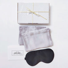 Load image into Gallery viewer, gift set silk pillowcase silk eye mask

