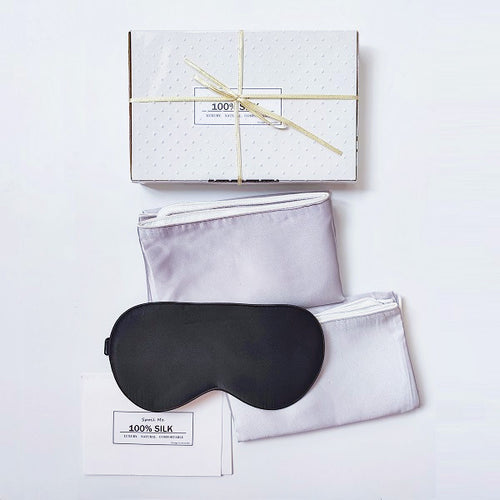gift boxed silk pillowcase silk eye mask