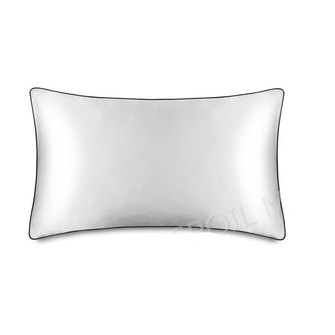 white silk pillowcase