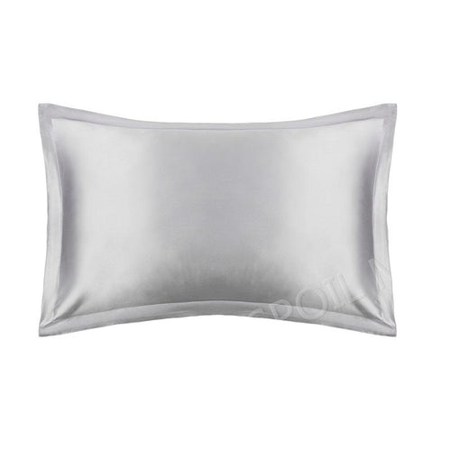 Silver Silk Pillowcase Both Sides