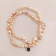 Load image into Gallery viewer, Natural Pearl Bracelet/ Pearl Choker Necklace-Unique Baroque Freshwater Pearls-Litte Blue
