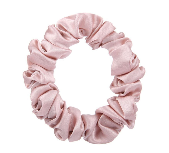 silk scrunchie pink 