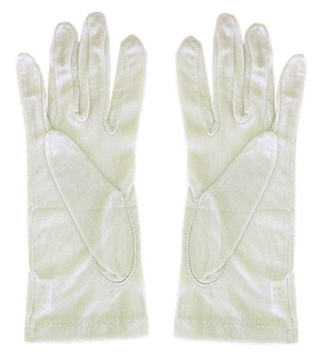 white silk gloves